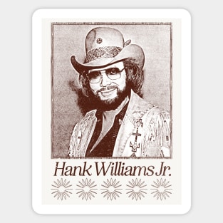Hank Williams Jr -------- Vintage Style Sticker